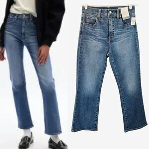 Gap High Rise Bootcut Jeans Size 27 Medium Blue Wash Casual Stretch Crop Denim
